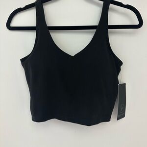 90 Degree By Reflex Black V-Neck Crop Top